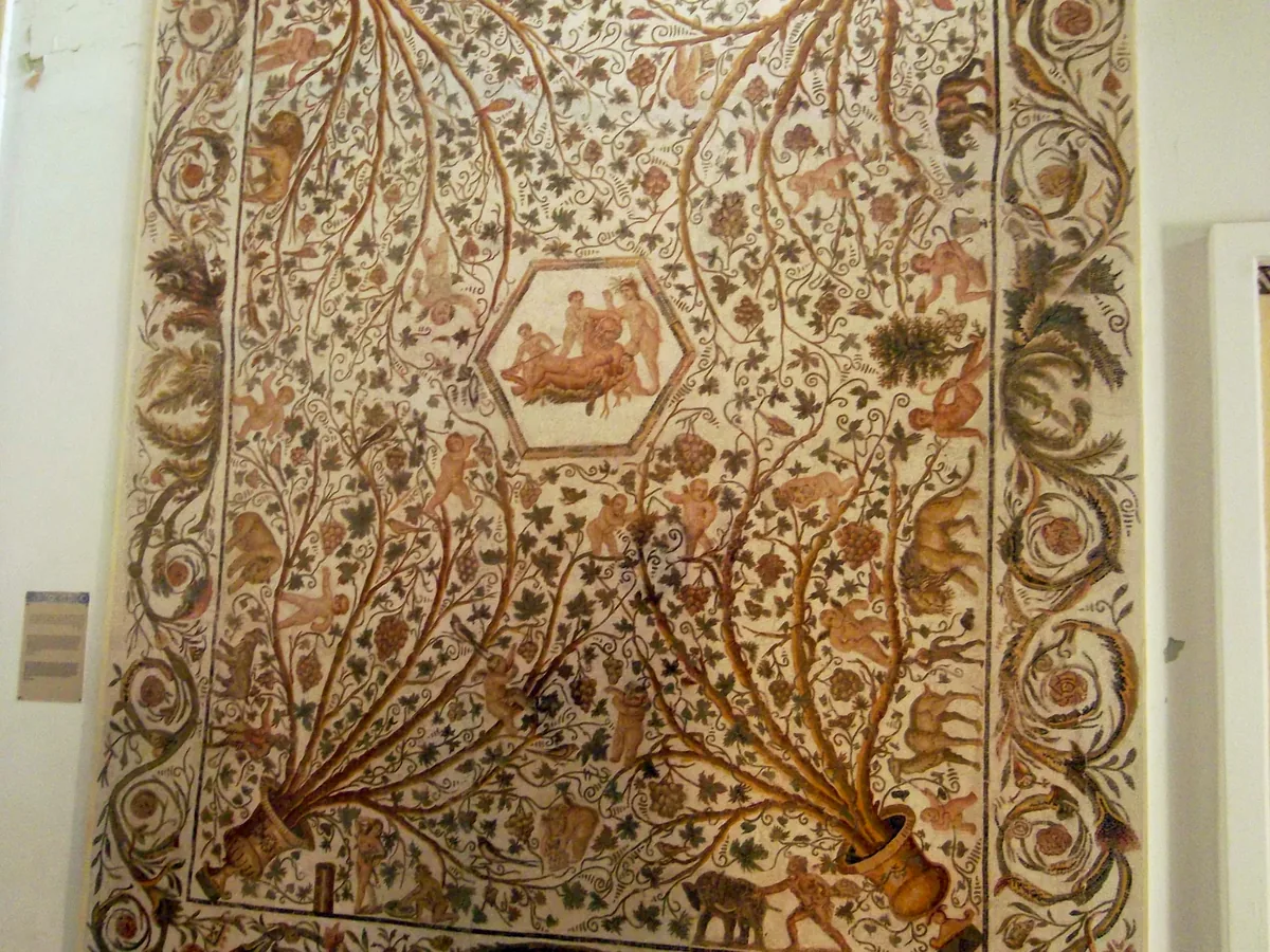 A Roman mosaic from ancient Thysdrus at El Jem